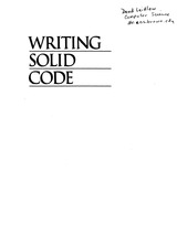 Writing Solid Code