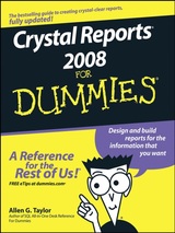 Crystal Reports 2008 For Dummies