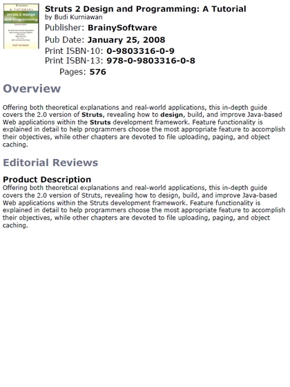 Struts 2 Design and Programming: A Tutorial
