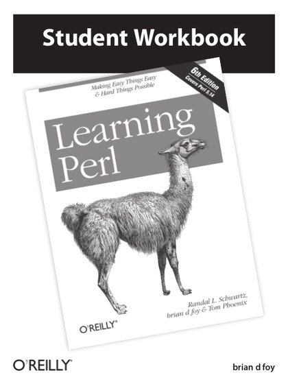 Student Workbook for Learning Perl 2nd Edition