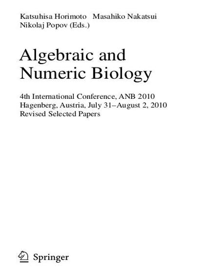 Algebraic and Numeric Biology: 4th International Conference